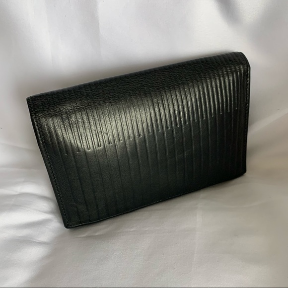 Vintage Unisex Gianni Versace Black Leather Pouch - Picture 5 of 12